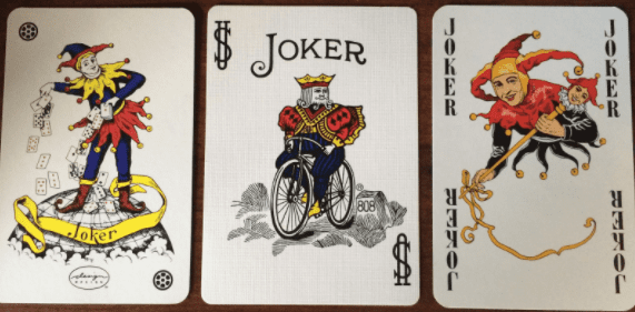 three joker playing cards