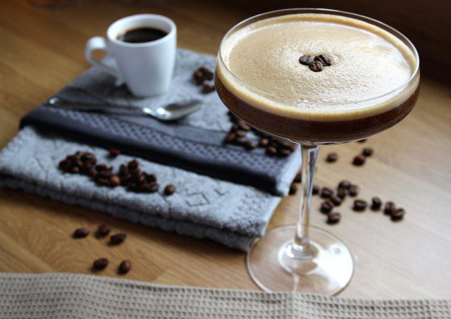 coffee cup and espresso martini