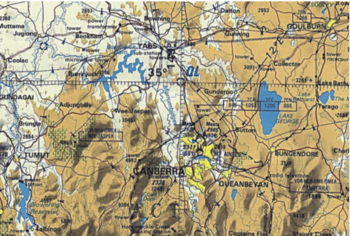 map of Canberra region