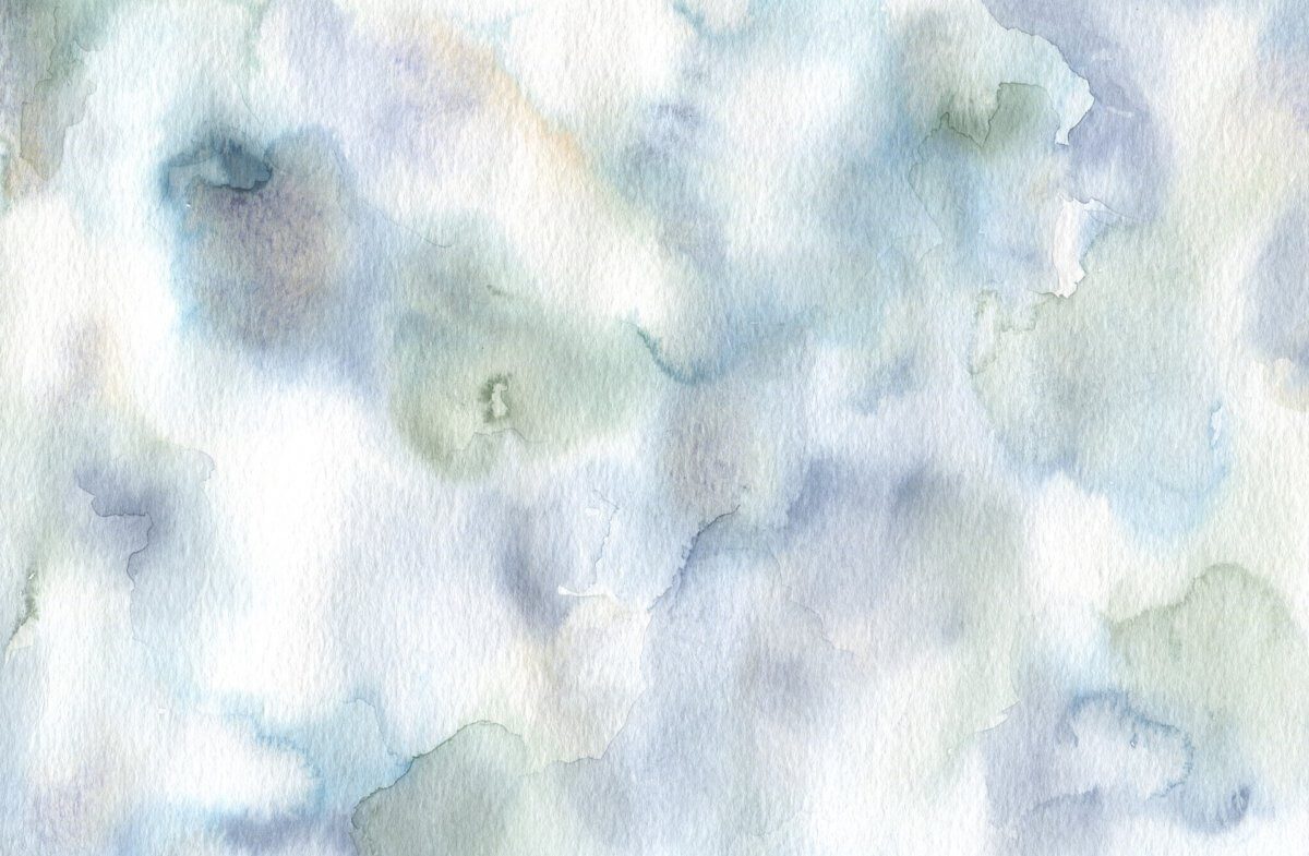 Blue, green and grey abstract watercolour pattern