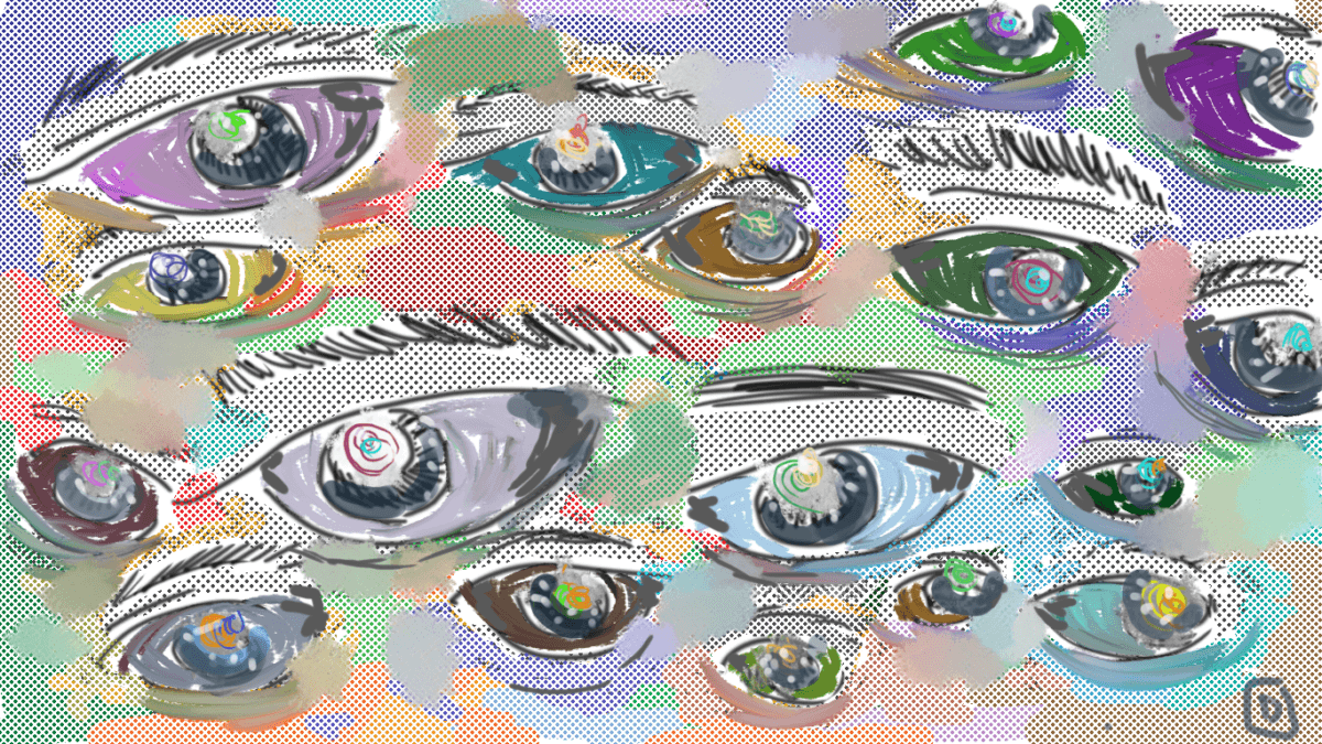 Drawing of eyes