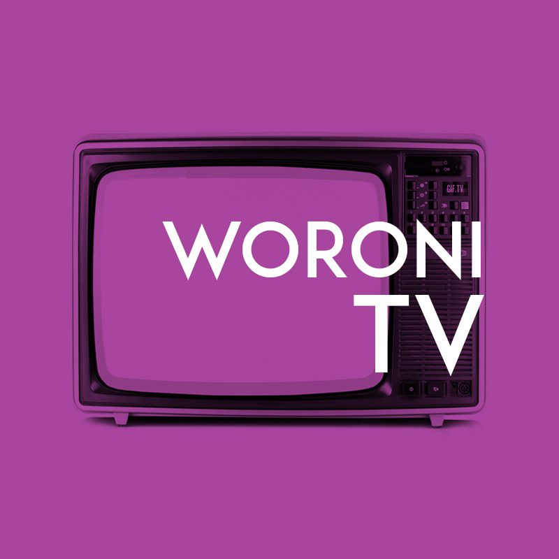 Vintage Television on a purple background with 'Woroni TV' in white lettering