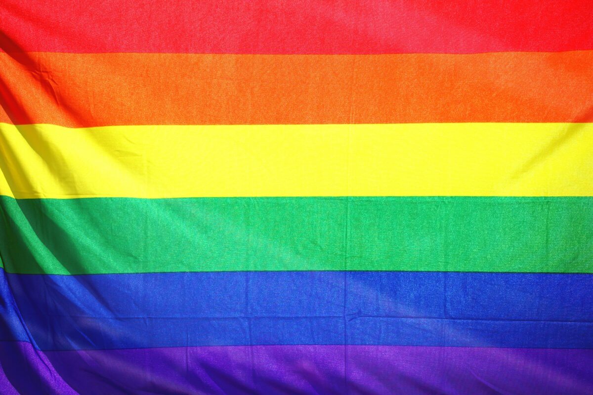 The LGBT+ pride flag