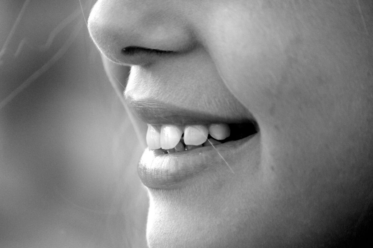A close-up of a girl smiling