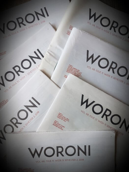 Stack of woroni newspapers