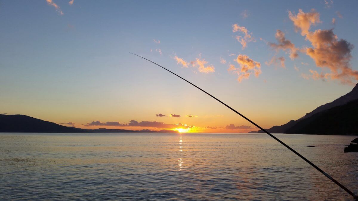 Sunset over water