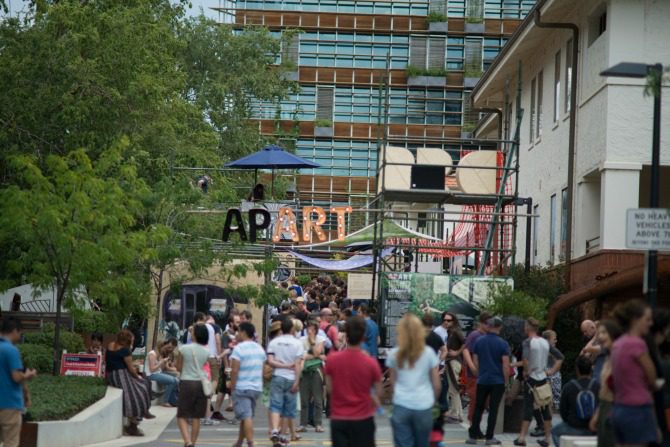 People in New Acton for Art Not Apart festival 2017