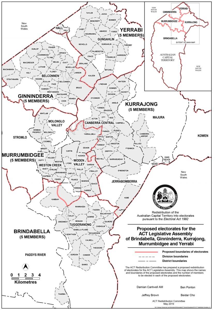 2019 Proposed Redistribution of Electoral Boundaries map