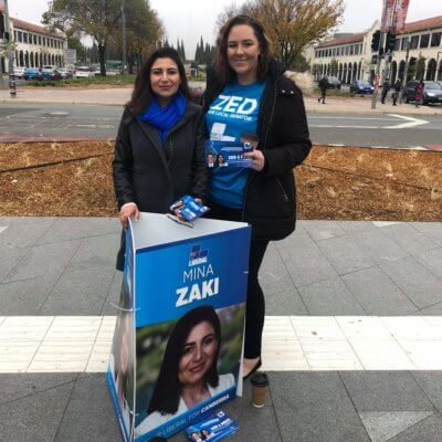 Georgie Clarke Campaigning Liberal