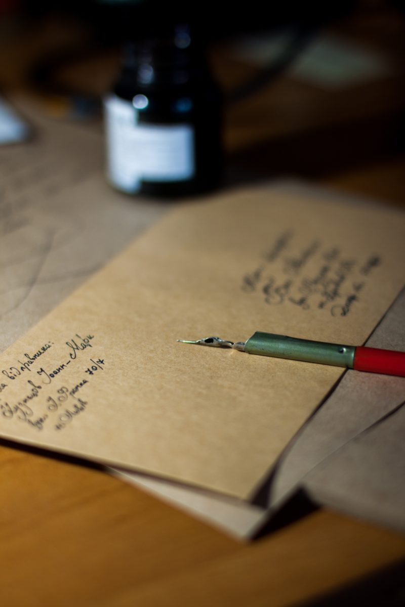 Letter on a desk